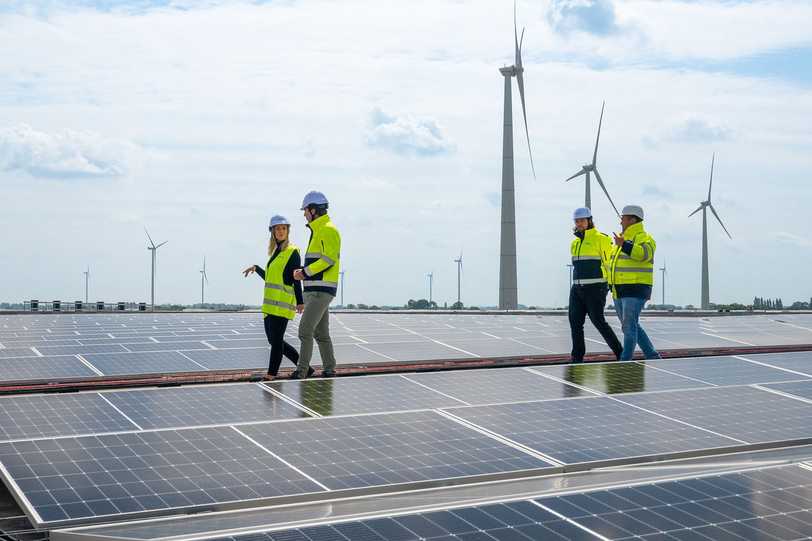 Wind turbines generating clean energy
